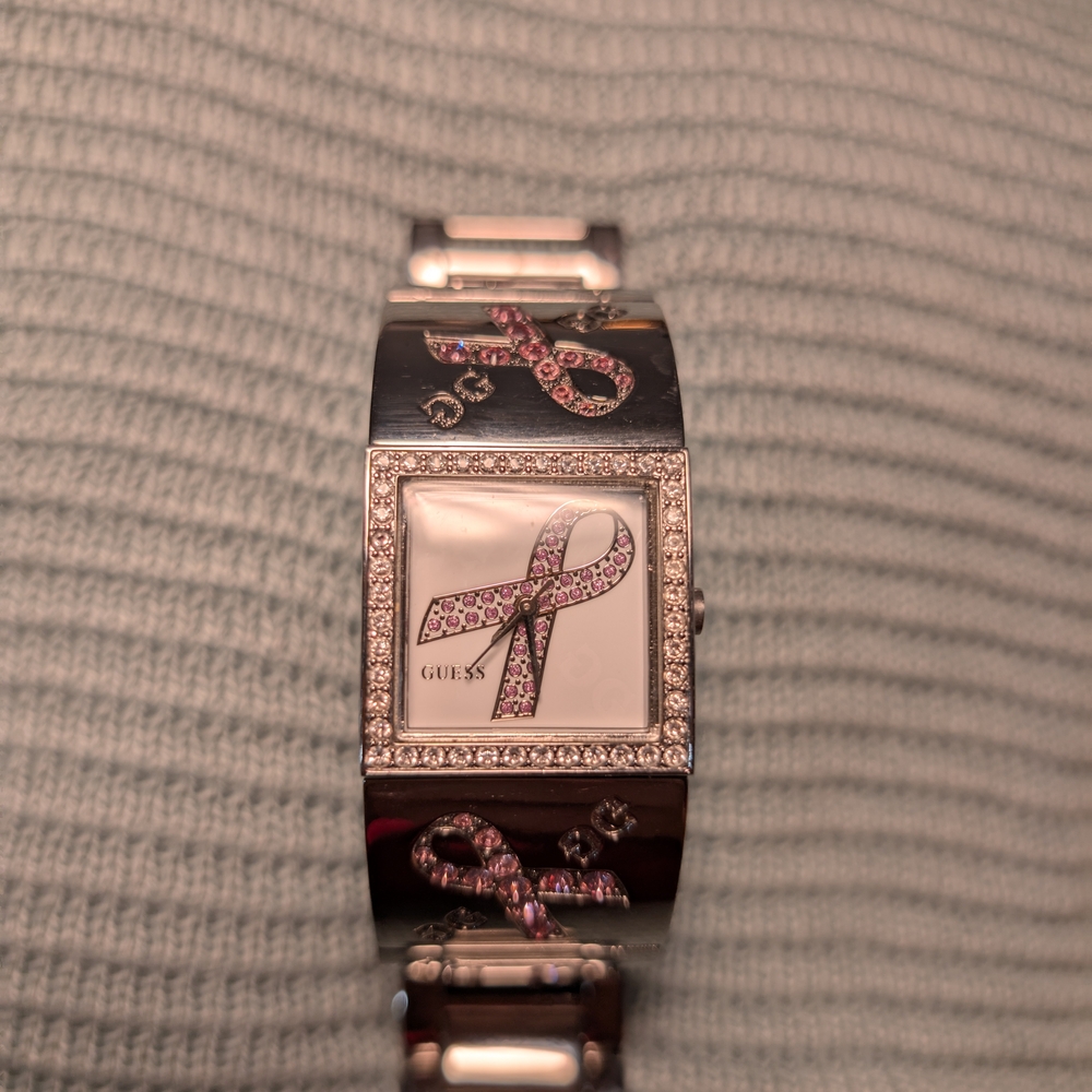 Quick Sale! GUESS Pink Ribbon Awareness Watch - Picture 3 of 7